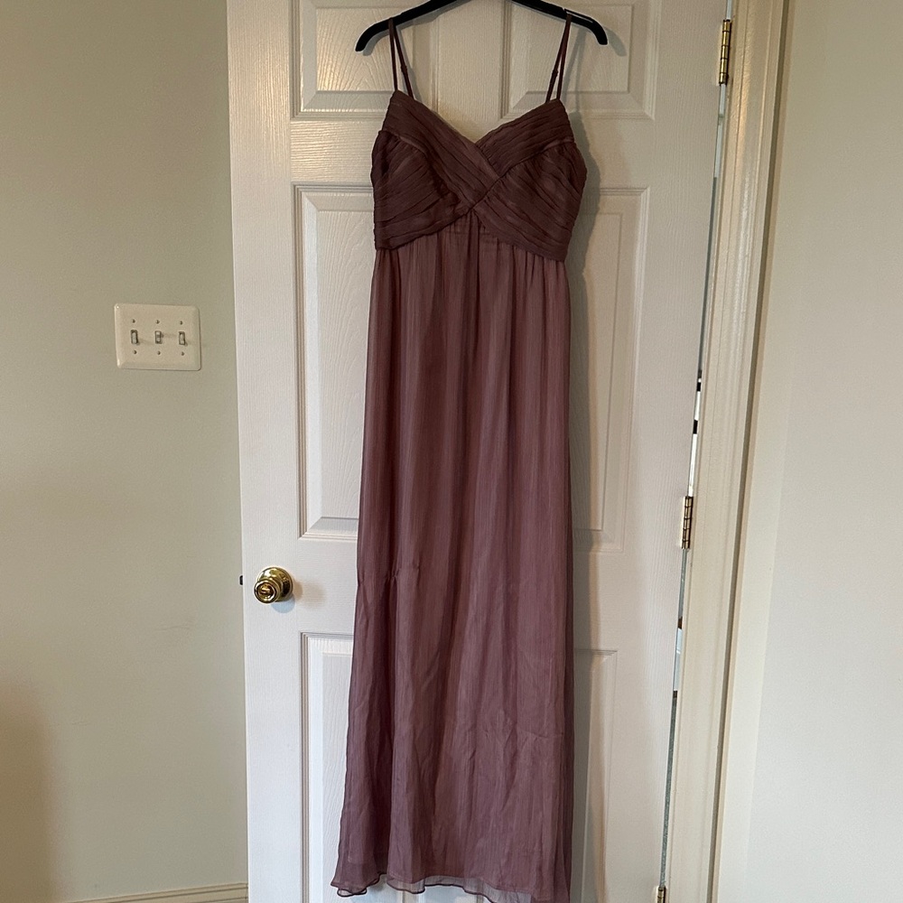 BHLDN Mauve Pink Maxi Dress with Spaghetti Straps